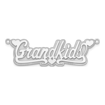 14K White Gold Personalized Name Plate Pendant – view 5