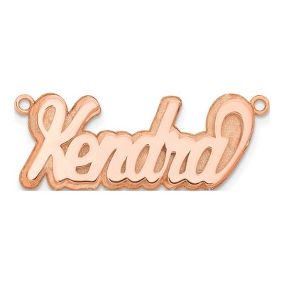 Rose Gold-Plated Sterling Silver Personalized Name Plate Pendant