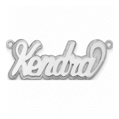 Sterling Silver 3D Name Plate Pendant
