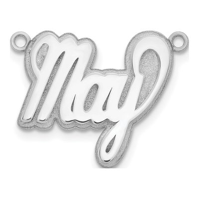 14K White Gold Personalized Name Plate Pendant – view 2