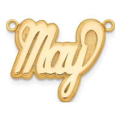 14K Yellow Gold Personalized Name Plate Pendant – view 2