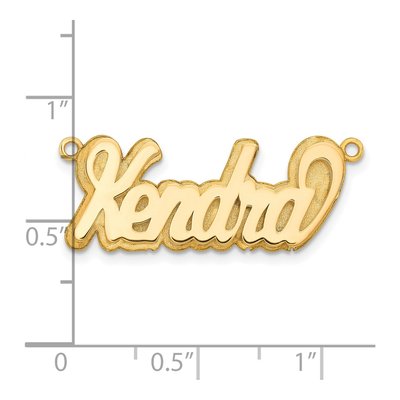 14K Yellow Gold Personalized Name Plate Pendant – view 3