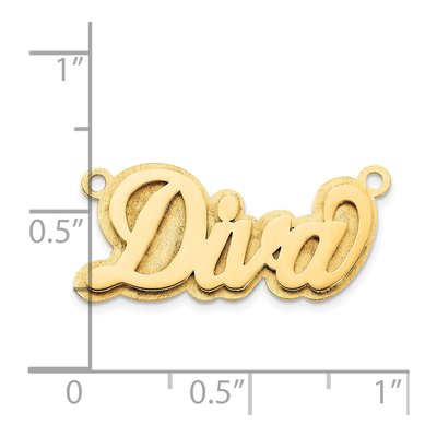 Gold-Plated Sterling Silver Personalized Name Plate Pendant – view 3