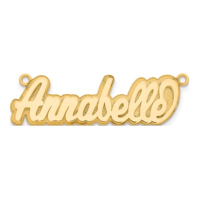 Gold-Plated Sterling Silver Personalized Name Plate Pendant – view 5