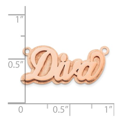 Rose Gold-Plated Sterling Silver Personalized Name Plate Pendant – view 3
