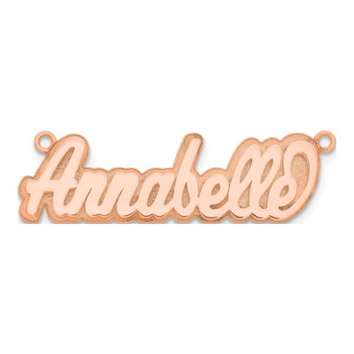 Rose Gold-Plated Sterling Silver Personalized Name Plate Pendant – view 4