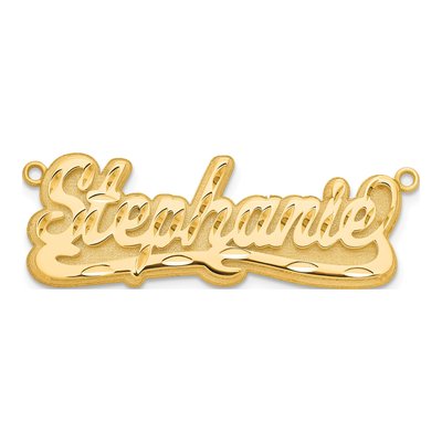 Gold-Plated Sterling Silver Personalized 3D Name Plate Pendant – view 4