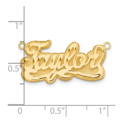 Gold-Plated Sterling Silver Personalized 3D Name Plate Pendant – view 5