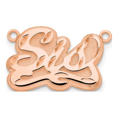 Rose Gold-Plated Sterling Silver Personalized Name Plate Pendant – view 2