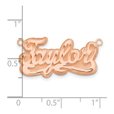 Rose Gold-Plated Sterling Silver Personalized Name Plate Pendant – view 3