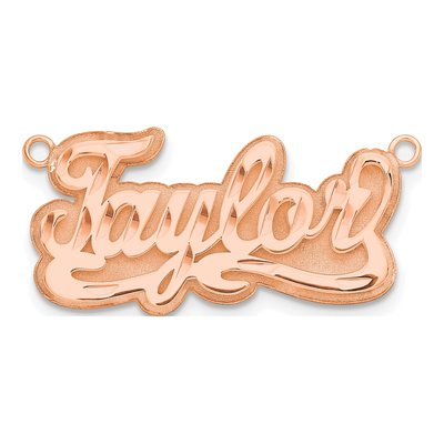 Rose Gold-Plated Sterling Silver Personalized Name Plate Pendant