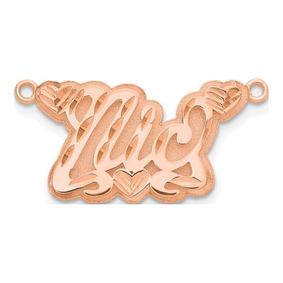 Rose Gold-Plated Sterling Silver Personalized Name Plate Pendant – view 2
