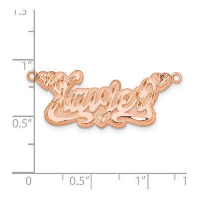 Rose Gold-Plated Sterling Silver Personalized Name Plate Pendant – view 3