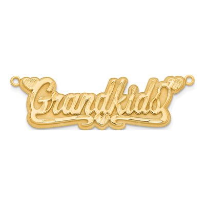 14K Yellow Gold Personalized Nameplate Pendant – view 5