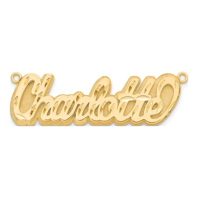 Gold-Plated Sterling Silver Personalized Name Plate Pendant – view 5