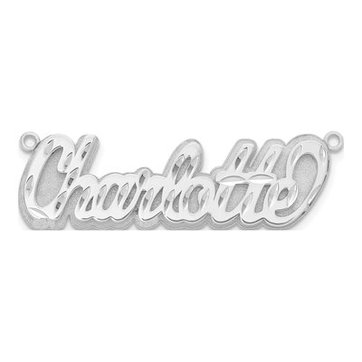 Sterling Silver Personalized Name Plate Pendant – view 3