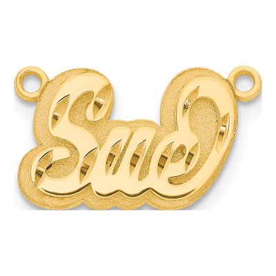 Gold-Plated Sterling Silver Personalized Name Plate Pendant – view 2
