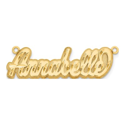 Gold-Plated Sterling Silver Personalized Name Plate Pendant – view 3