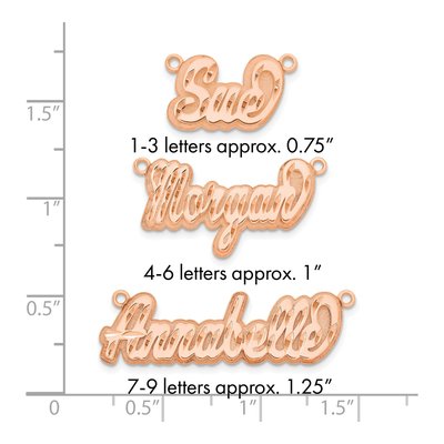 Rose Gold-Plated Sterling Silver Personalized Name Plate Pendant – view 3