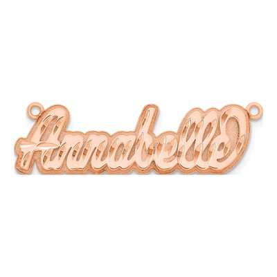 Rose Gold-Plated Sterling Silver Personalized Name Plate Pendant – view 5