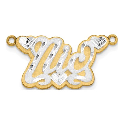 14K Rose Gold Personalized Heart Name Plate Pendant – view 2