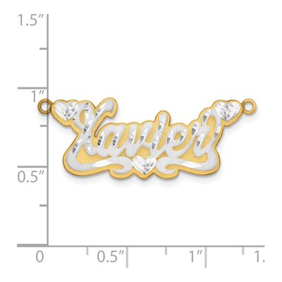 14K Rose Gold Personalized Heart Name Plate Pendant – view 3