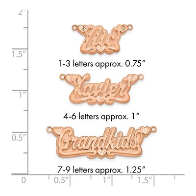 Rose Gold-Plated Sterling Silver Personalized Name Plate Pendant – view 3