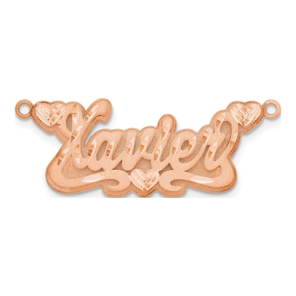 Rose Gold-Plated Sterling Silver Personalized Name Plate Pendant