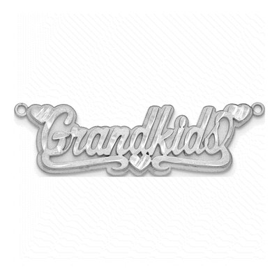 Sterling Silver Personalized Heart Name Plate Pendant – view 4