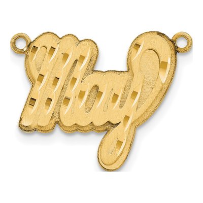 Gold-Plated Sterling Silver Personalized Name Plate Pendant – view 2