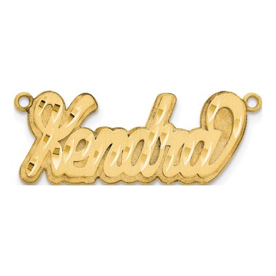 Gold-Plated Sterling Silver Personalized Name Plate Pendant