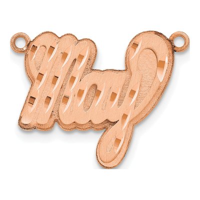 Rose Gold-Plated Sterling Silver Personalized Name Plate Pendant – view 2