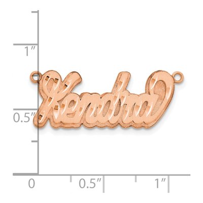 Rose Gold-Plated Sterling Silver Personalized Name Plate Pendant – view 3