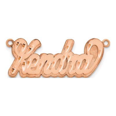 Rose Gold-Plated Sterling Silver Personalized Name Plate Pendant