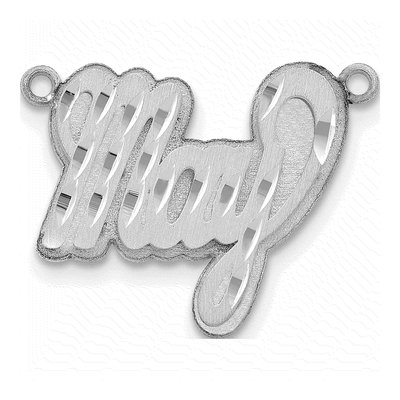 Sterling Silver Personalized Name Plate Pendant – view 2