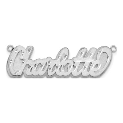 Sterling Silver Personalized Name Plate Pendant – view 5