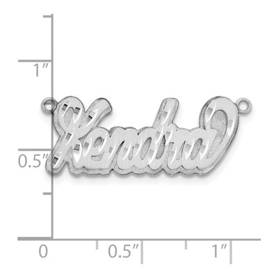 14K White Gold Personalized Name Plate Pendant – view 3