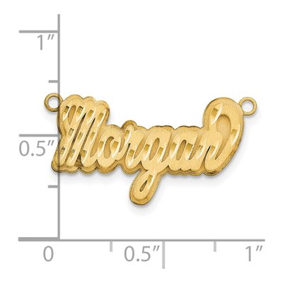Gold-Plated Sterling Silver Personalized Name Plate Pendant – view 3