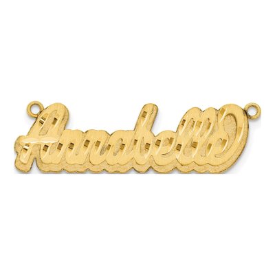 Gold-Plated Sterling Silver Personalized Name Plate Pendant – view 4