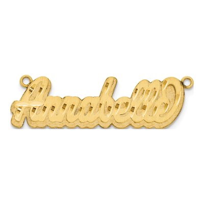 Gold-Plated Sterling Silver Personalized Name Plate Pendant – view 5