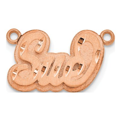 Rose Gold-Plated Sterling Silver Personalized Name Plate Pendant – view 2