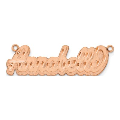 Rose Gold-Plated Sterling Silver Personalized Name Plate Pendant – view 4