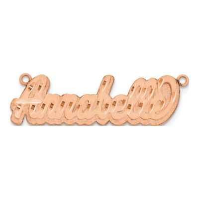 Rose Gold-Plated Sterling Silver Personalized Name Plate Pendant – view 5