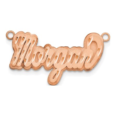 Rose Gold-Plated Sterling Silver Personalized Name Plate Pendant