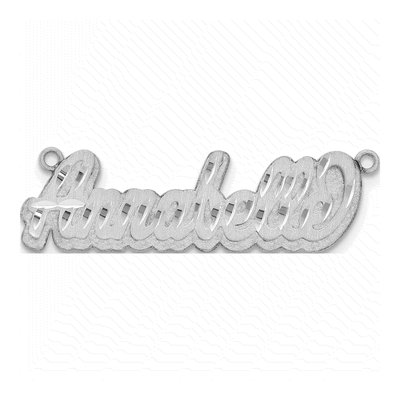 Sterling Silver Personalized Name Plate Pendant – view 4