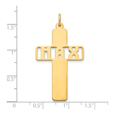 14K Yellow Gold Personalized Name Pendant – view 3