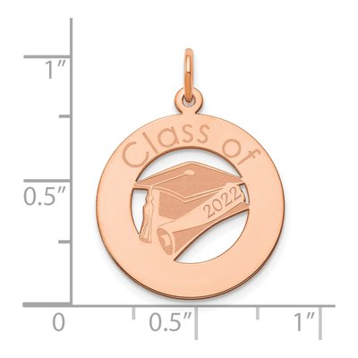 Rose Gold-Plated Sterling Silver Personalized Graduation Charm – view 3