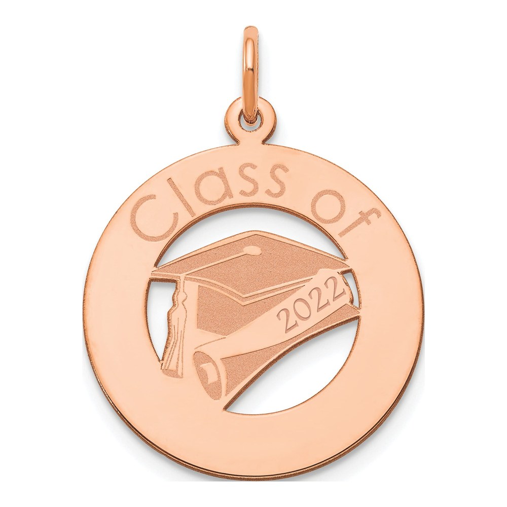 Rose Gold-Plated Sterling Silver Personalized Graduation Charm