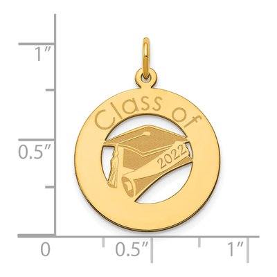 14K Yellow Gold Personalized Graduation Charm – view 4