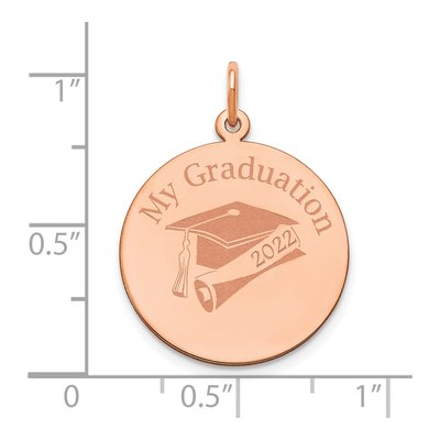 Rose Gold-Plated Sterling Silver Personalized Graduation Charm – view 3